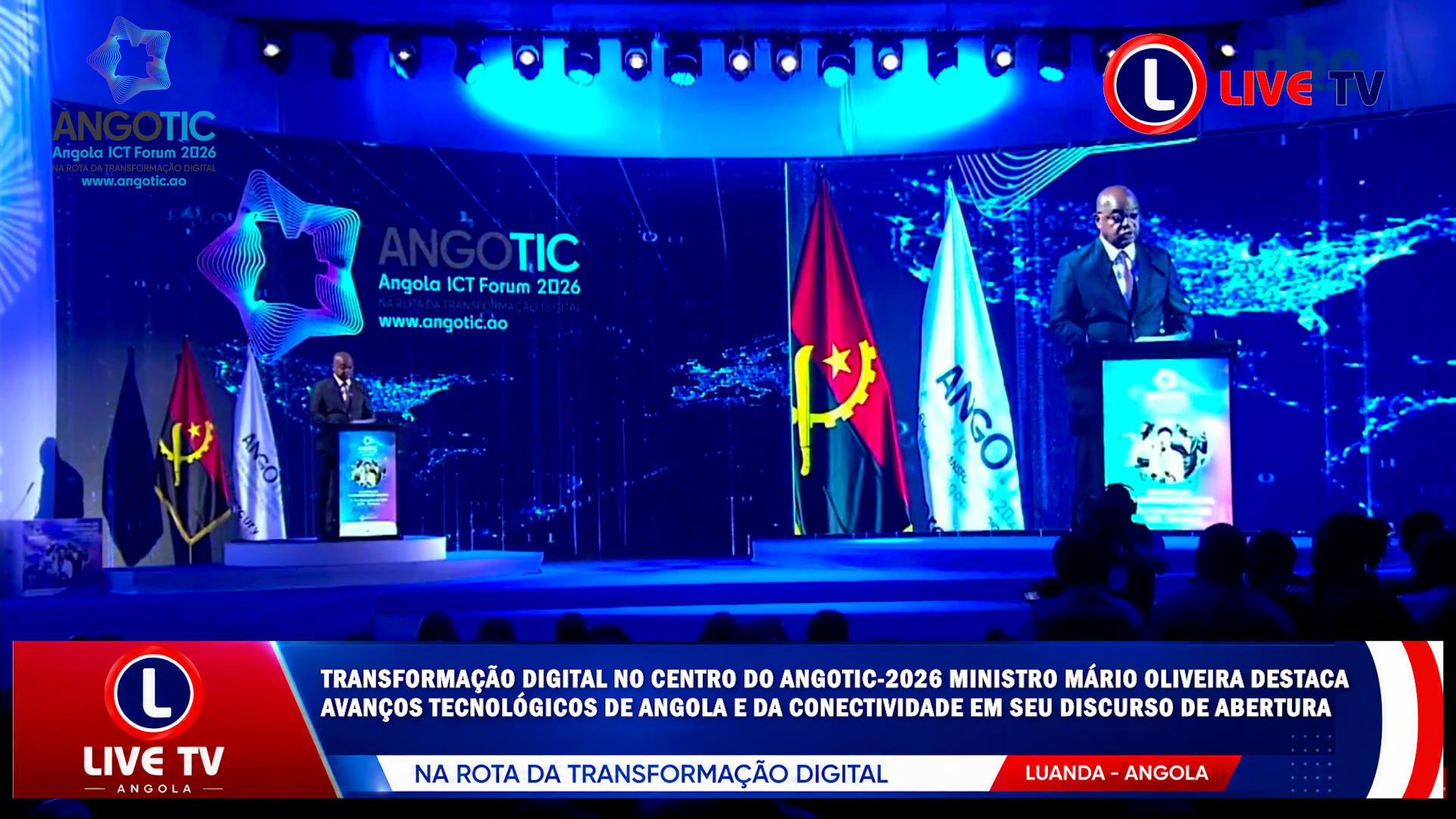 Ministro Mário Oliveira Destaca Avanços Tecnológicos de Angola Transformação Digital no Centro do ANGOTIC-2026